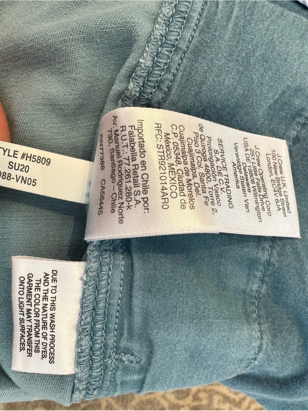 J. Crew Light Teal Cotton Bermuda Shorts